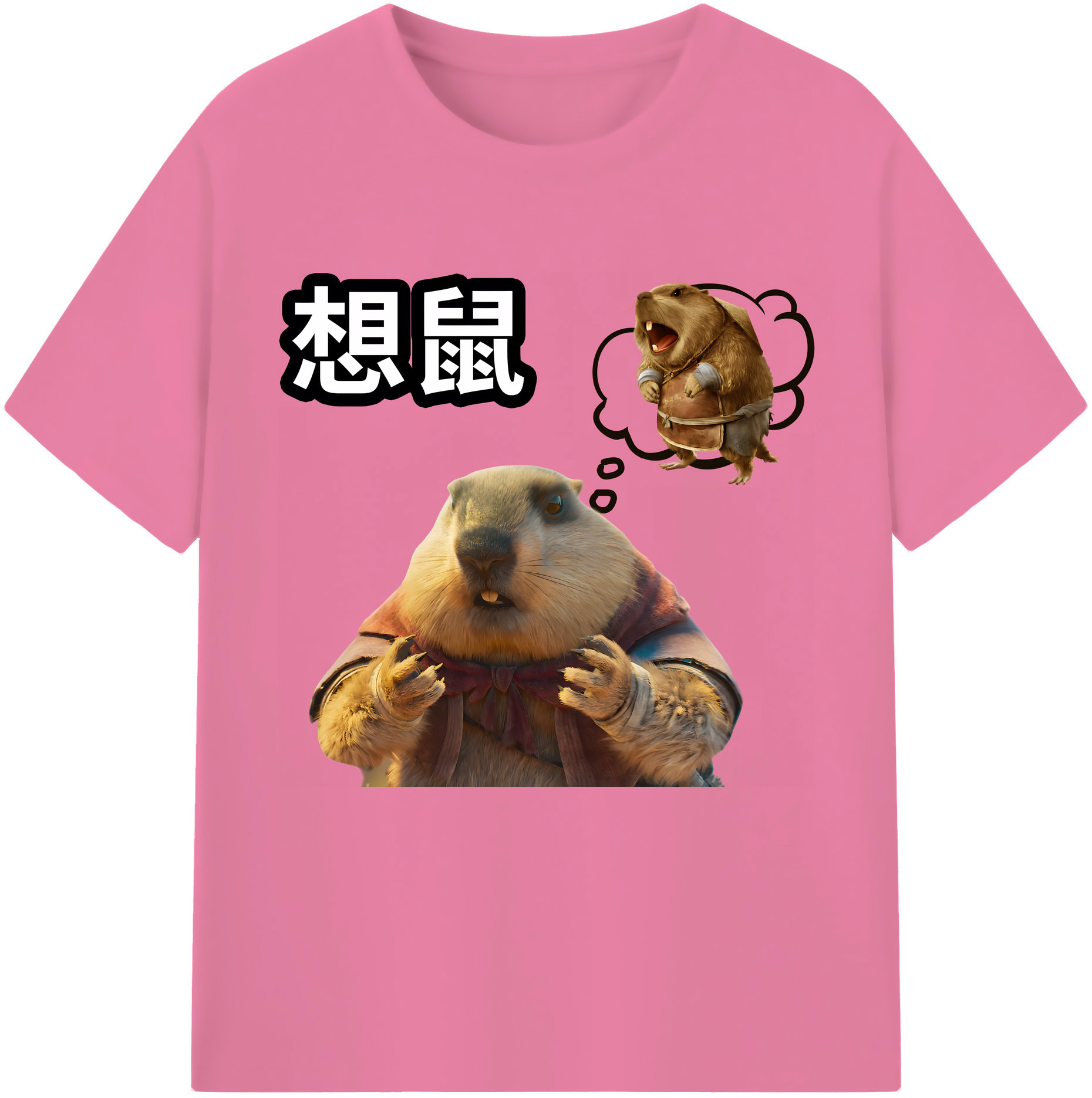（画像用） Ne Zha 2 ナタ 魔童の大暴れ 綿100％半袖Tシャツ（フロントプリント）